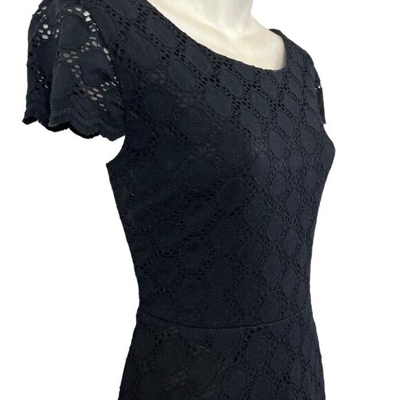 Ronni Nicole Womens Eyelet Lace Skater Short Sleeve Whimsigoth Short Dress S - Picture 4 of 16